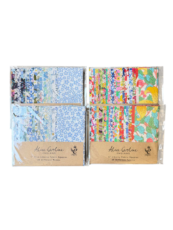 Alice Caroline- 20 Pcs Liberty Tana Lawn Mixed Colours 5″ Charm Squares