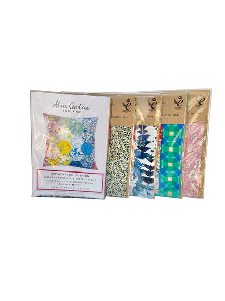 Alice Caroline- Liberty Tana Lawn® Fabric Rainbow Epp Hexagon Cushion Kit