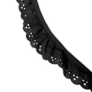 Black Cotton Ruffled Eyelet, 34MM or 1 1/3” Wide- 05270