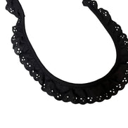 Black Cotton Ruffled Eyelet, 34MM or 1 1/3” Wide- 05270