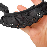 Black Cotton Ruffled Eyelet, 34MM or 1 1/3” Wide- 05270