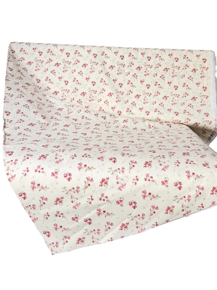 Renew Sweet Pea Latte- Cream- Floral- Cotton Fabric- 44"