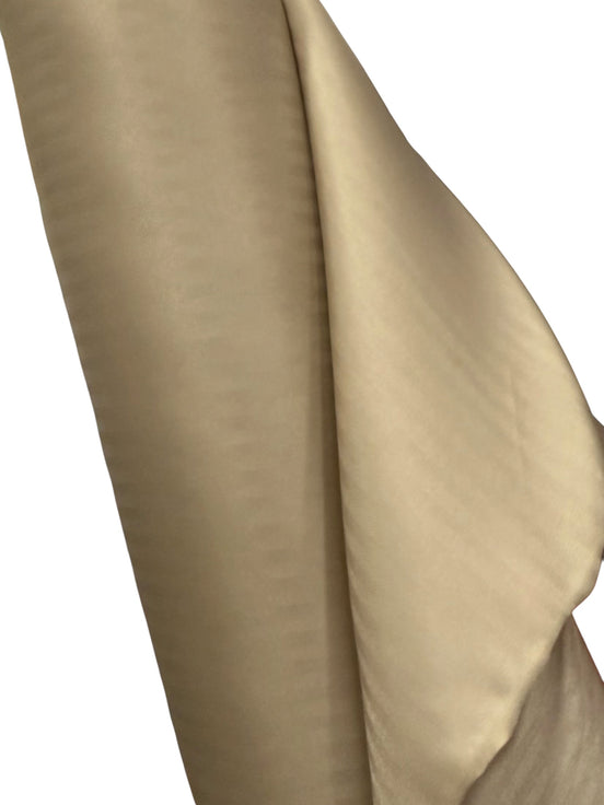 Beige Stripe Cupra Bemberg Rayon Lining Fabric- 48 Inch Wide