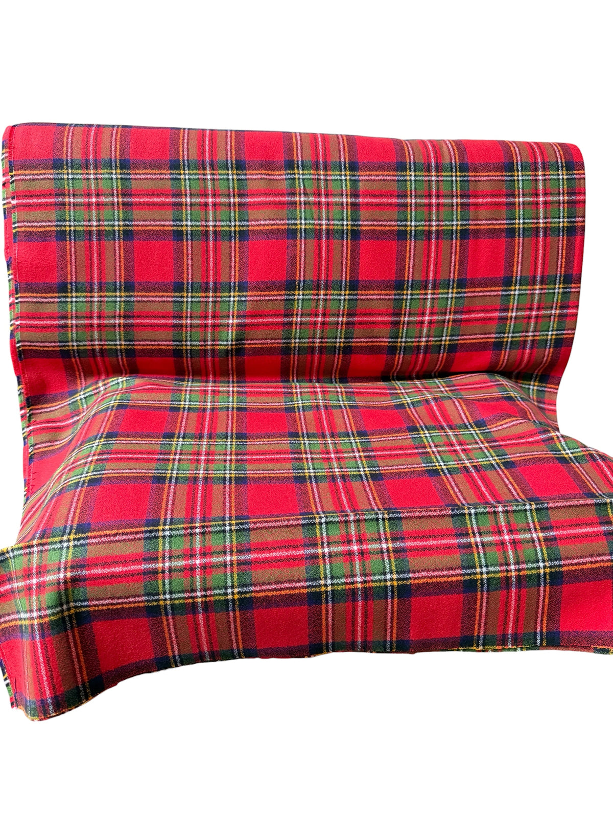 Mammoth Flannel “Red” Green Plaid- Cotton Fabric- 44