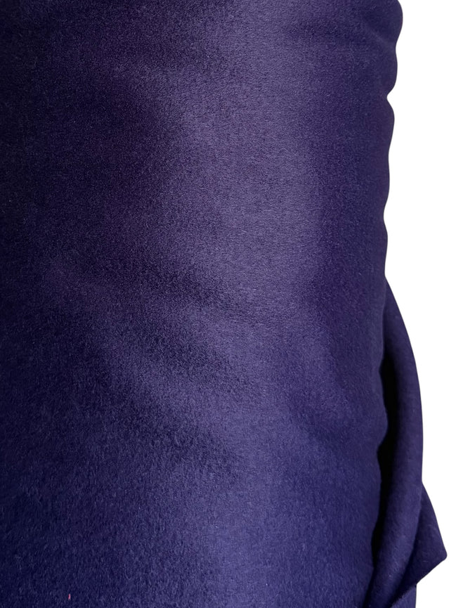 Dark Purple Wool Blend- Heavyweight Coating- 60"