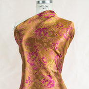 Gold and Fuchsia Floral Brocade- 59