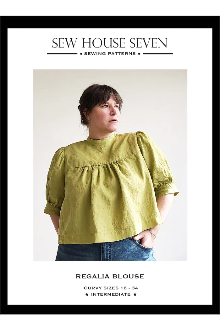 Regalia Blouse- Sew House Seven- Paper Pattern- Sizes 00-20, 16-34