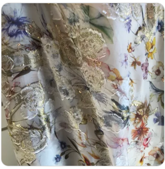 Floral Jacquard Fil Coupé (1707)