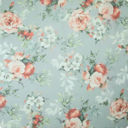 Green, Coral Floral Mousseline de Soie- 55