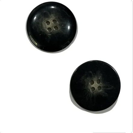 Charcoal Horn Look Button- 1-3/8"- H-5125
