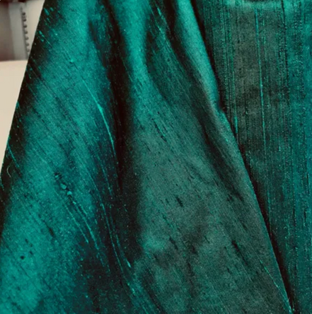 Dark Green Silk Dupioni- 54” Wide (801)
