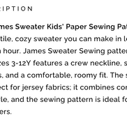 Kids Hoodie sweater Paper Sewing Pattern- Wardrobe By Me- Kids sizes 3-12