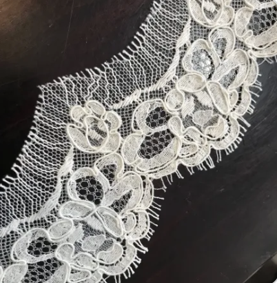 French Corded (Re-embroidered) Lace- Ivory- 2