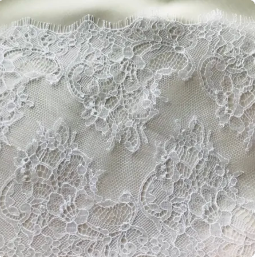 French Chantilly Lace- White- 7