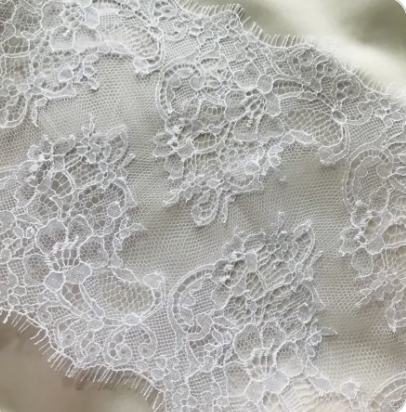 French Chantilly Lace- White- 7" Wide- 13730