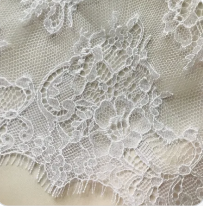 French Chantilly Lace- White- 7" Wide- 13730