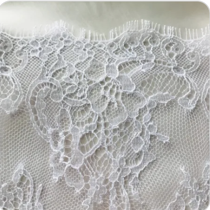 French Chantilly Lace- White- 7" Wide- 13730