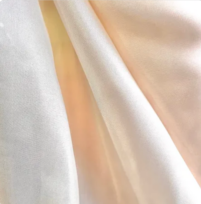 Creme Cupra Bemberg Rayon Lining Fabric- 48 Inch Wide