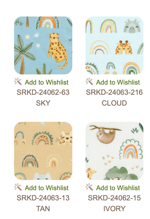 The Wild Ones- Jungle Animals, Rainbows- 16 Piece Fat Quarter FQ Bundle- Cotton