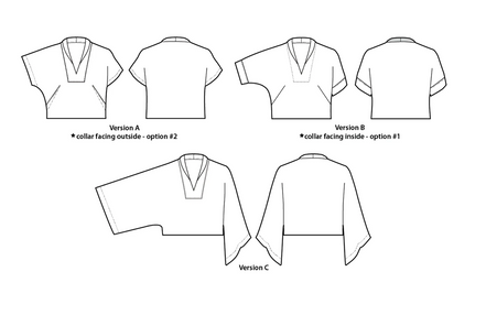 Revel Topper Blouse- Sew House Seven- Paper Pattern- Sizes 00-34