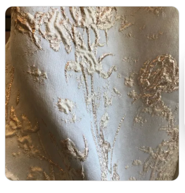 Pale Gray Jacquard/ Cloque Brocade (1710)