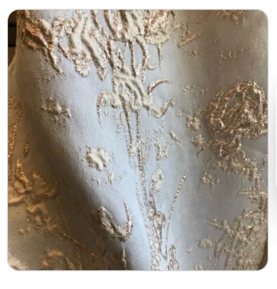 Pale Gray Jacquard/ Cloque Brocade (1710)
