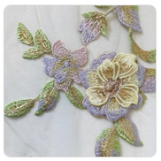 Purple, Gold and Colorful Embroidery on Tulle (1708)