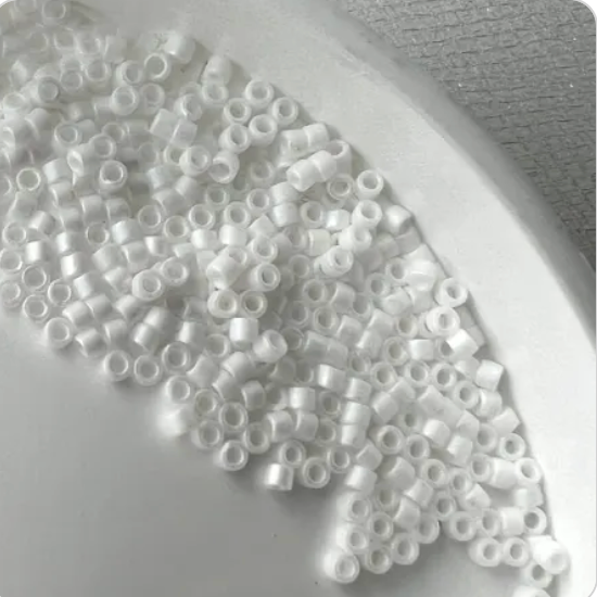 Miyuki 11/0 Delica Glass Beads- MATTE WHITE (2008)