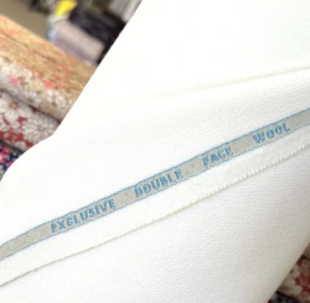 White Gibraltar Double Face Wool Crepe- 58-60” Wide