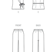 Butterick B6976 Sewing Pattern Misses' Lounge Set by Palmer/Pletsch