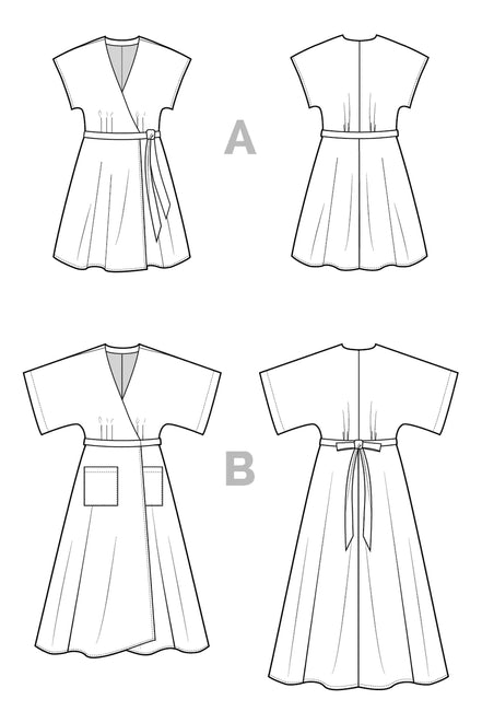 Elodie Wrap Dress- Closet Core Paper Pattern