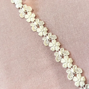 White or Ivory Butterflies and Flowers Guipure Lace Trim- Approx 1