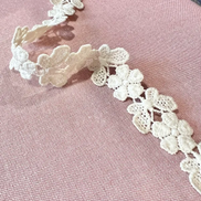 White or Ivory Butterflies and Flowers Guipure Lace Trim- Approx 1