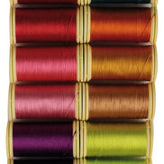 Sajou Assortment Box- Perle Silk Bright Tones- 12 Spools- Fil au Chinois