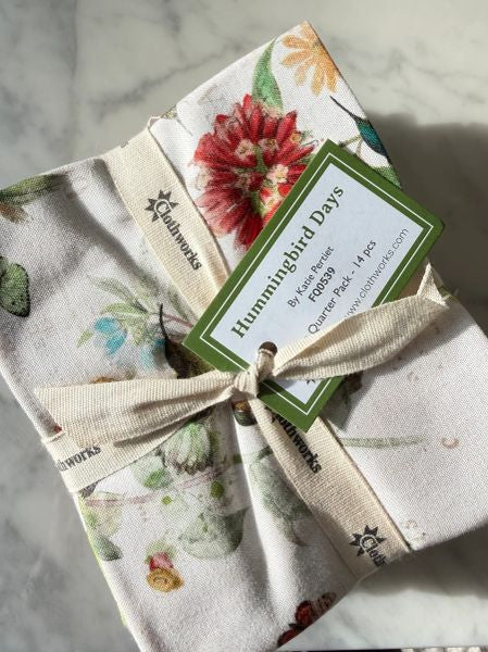 Clothworks “Hummingbird Days” 14 Fat Quarters- 100% Cotton FQ
