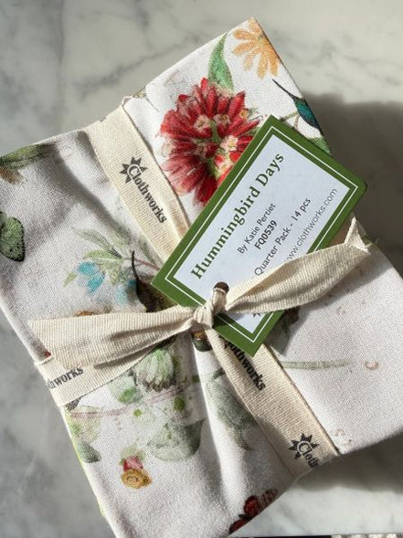 Clothworks “Hummingbird Days” 14 Fat Quarters- 100% Cotton FQ